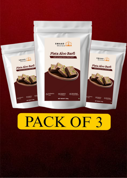 Pack 3 – Pista Soft Aloo Barfi  with Desi Ghee
